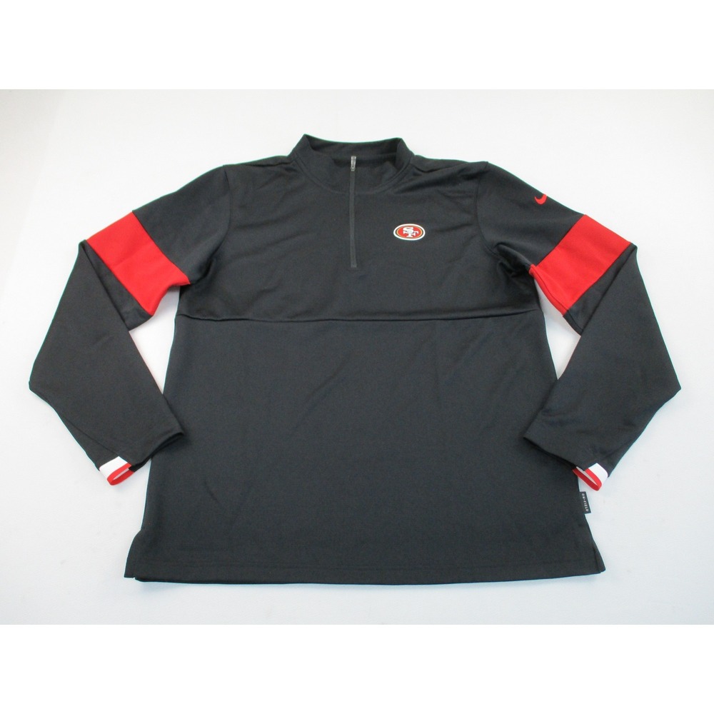 Nike Pullover Men M Black San Francisco 49ers NFL Dri-FIT On-Field Quarter Zip
